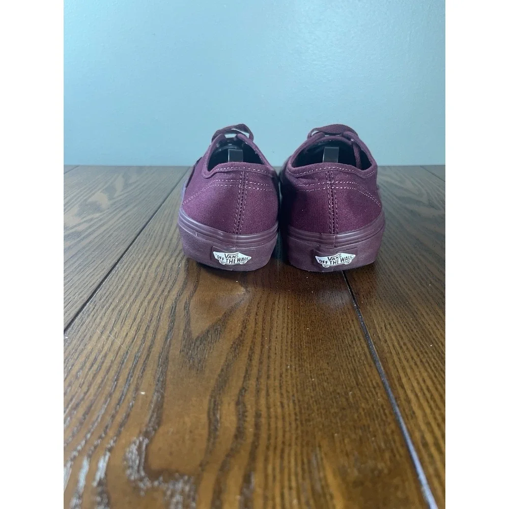 Vans Unisex Men's 6.5 Women's 8 Maroon Authentic Low Top Red Skate Shoe